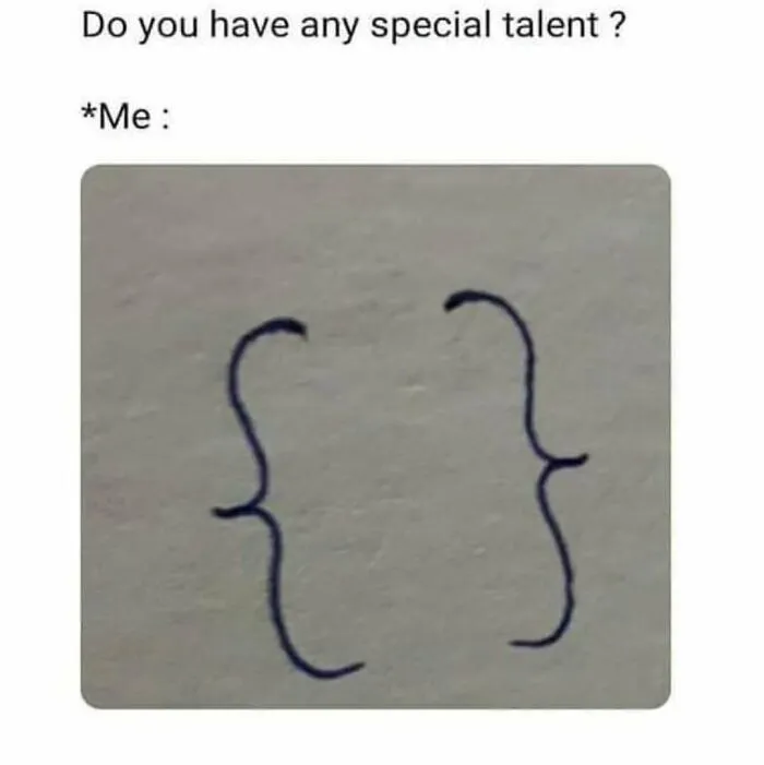 An amusing physics post about drawing perfect curly brackets as a special talent.