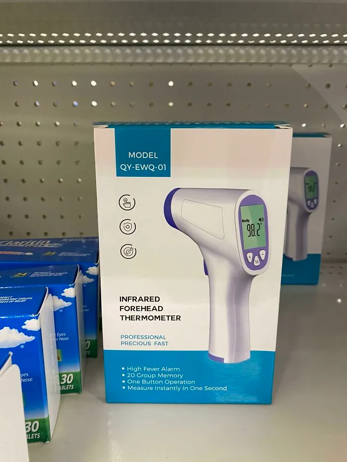 A product box with a typo that reads precious instead of precise in packaging fails.