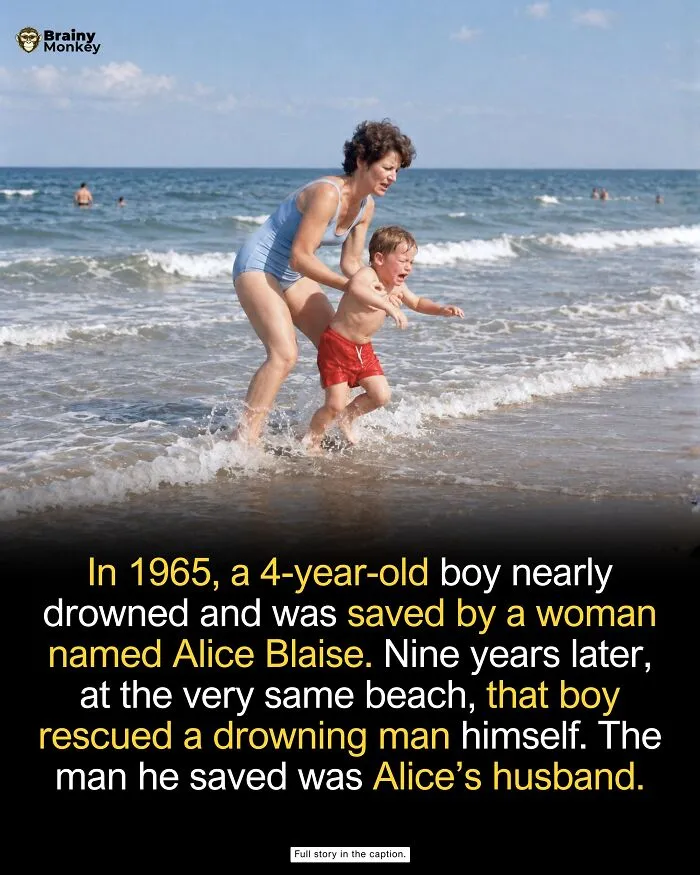 Woman grabbing a crying boy in ocean waves exemplifying wholesome facts