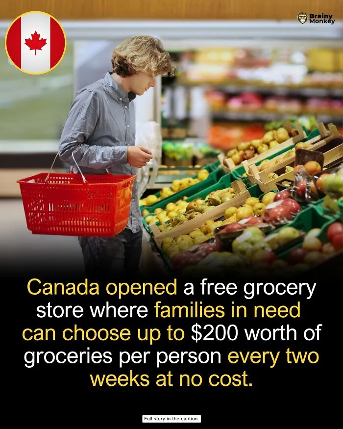 Person selecting produce at a supermarket display highlighting wholesome facts