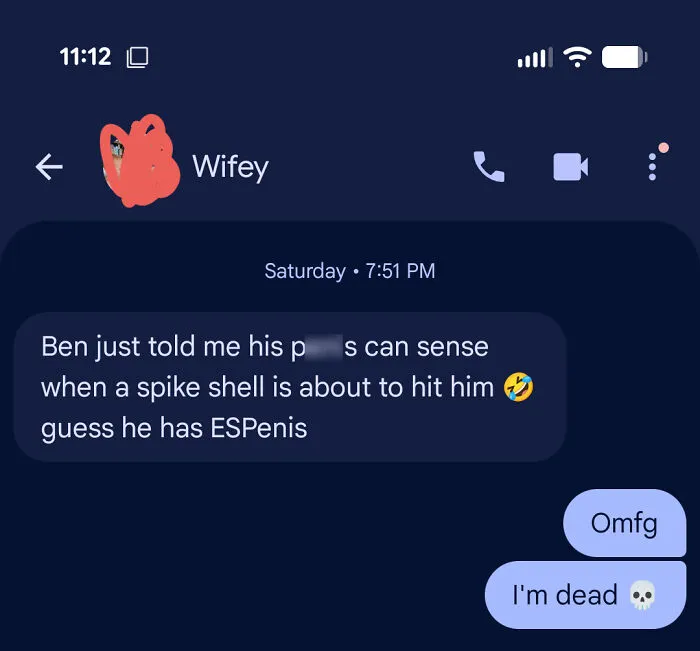 A screenshot of a funny text message exchange, exemplifying wholesome pics of dads.
