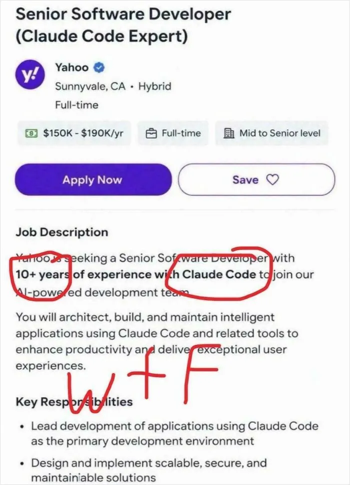 A job posting with unrealistic requirements illustrating recruiting fails funny pics.