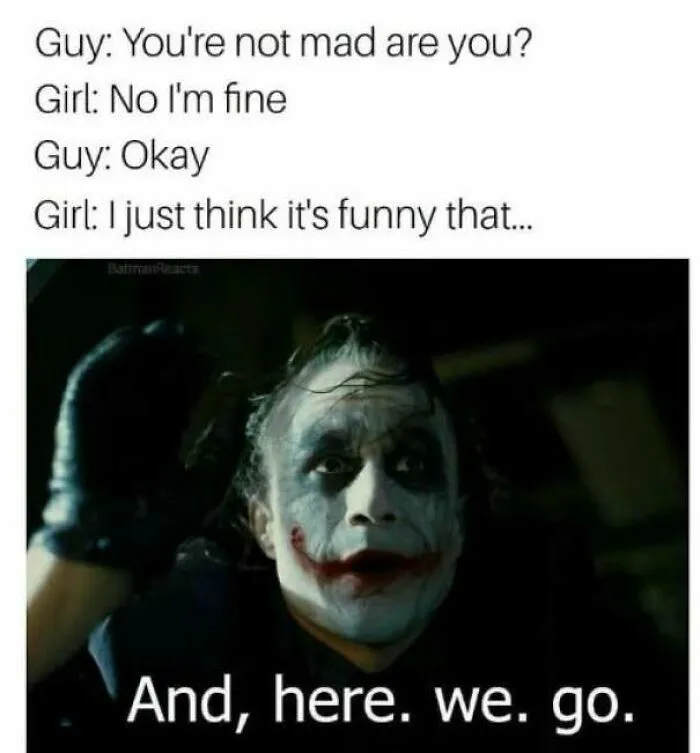 Joker image with text about a conversation and starting drama feral internet posts