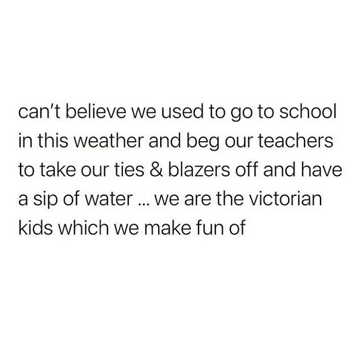 British humor on Victorian kids and school dress code complaints