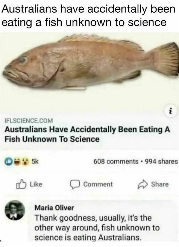 "Fish Unknown To Science Is Eating Australians"