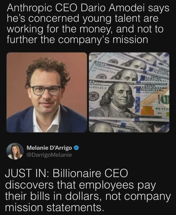 "Employees Pay Their Bills In Dollars, Not Company Mission Statements"