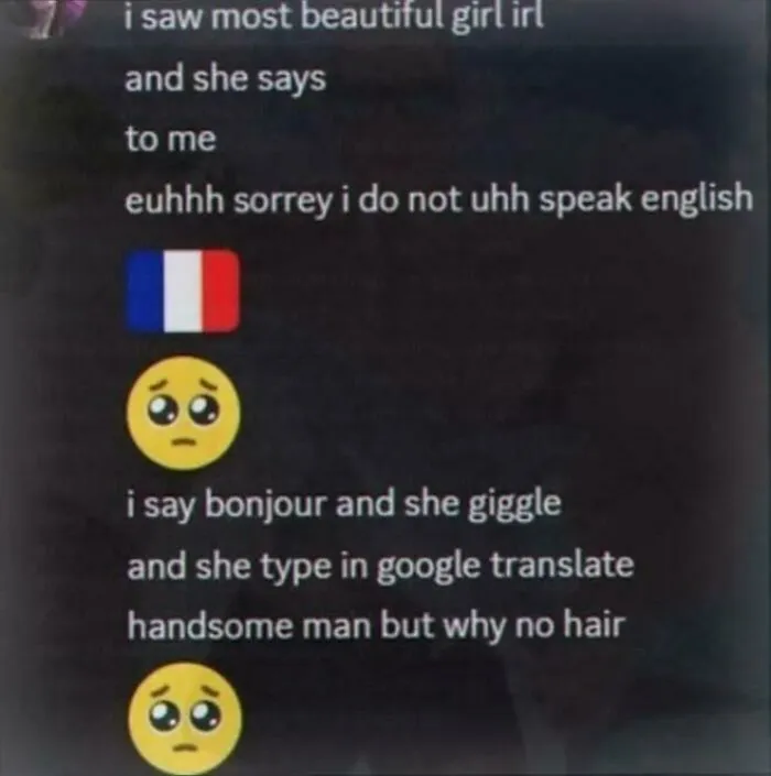 "Handsome Man But Why No Hair"