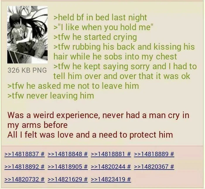 Emotional wholesome life moment of comforting partner crying and feeling love and protection