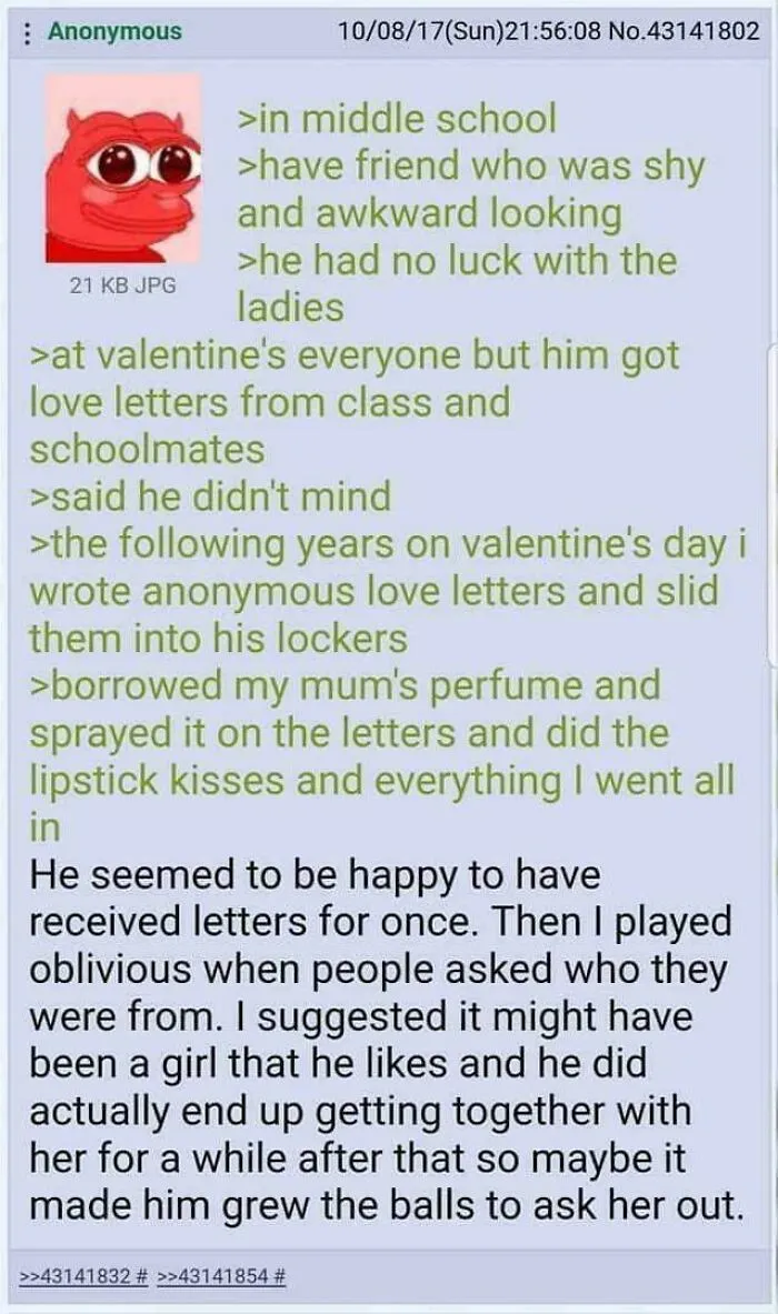 Middle school kindness story writing anonymous love letters for a shy friend