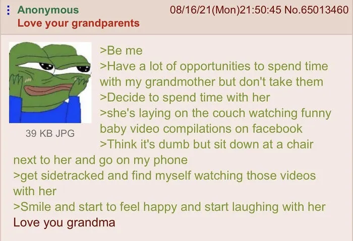 Spending quality time with grandmother and sharing happy moments