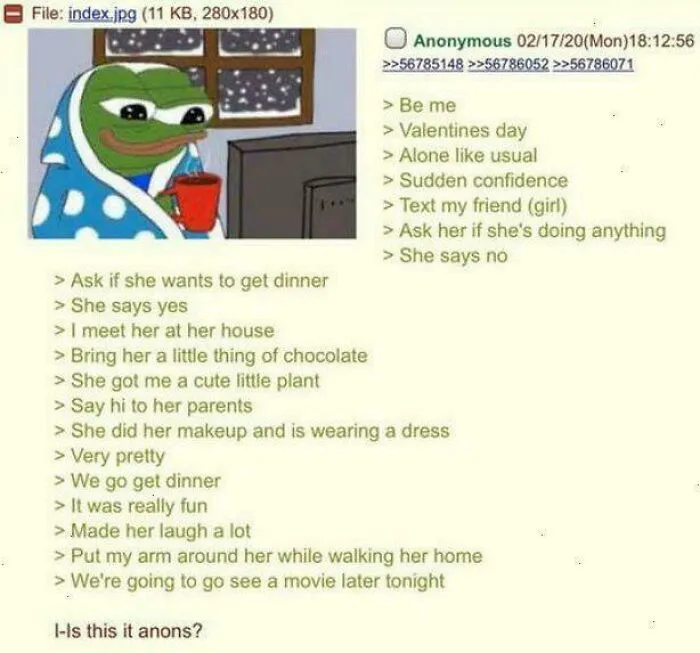 Wholesome Valentine's Day story about a first date and friendship