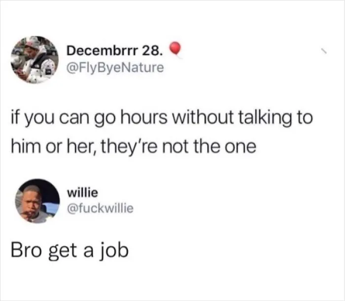 A funny reply to a post about relationship advice.
