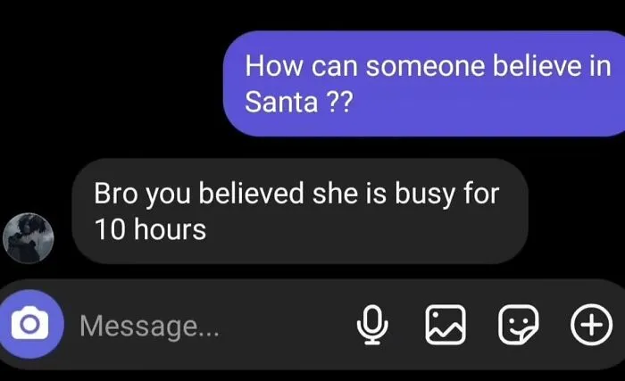 Awkward text screenshot about believing someone is busy for ten hours