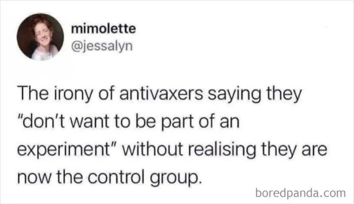The Control Is How Many Of Them Can Stop Taking Vaccines Before They All Go Extinct