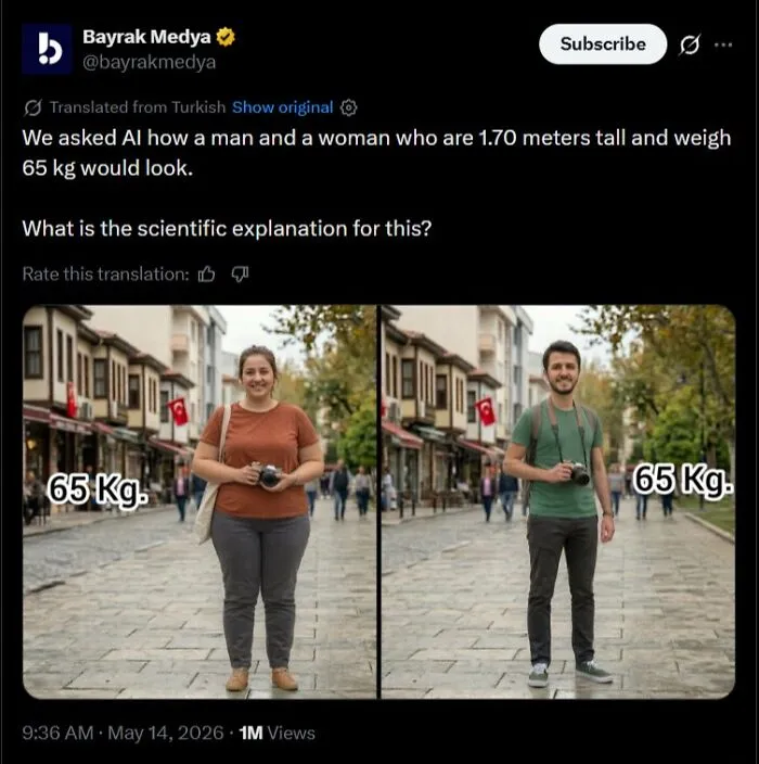 Any Woman Over 54kg Is Fat!