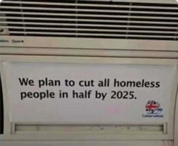 A poorly phrased public advertisement displaying an amusing example of being confidently wrong.