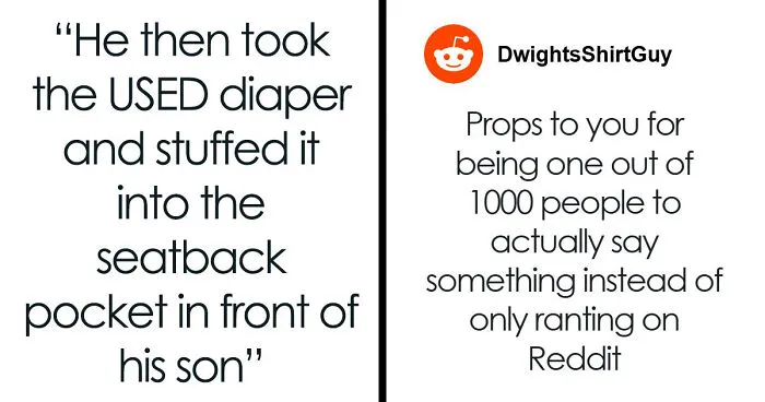 People Applaud This Plane Passenger For Calling Out Gross Dad Who Changed Baby’s Diaper And Kept It