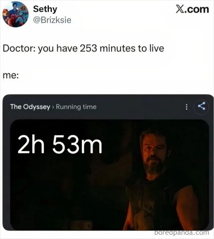 A meme confusing 253 minutes with 2 hours 53 minutes showing someone confidently wrong.