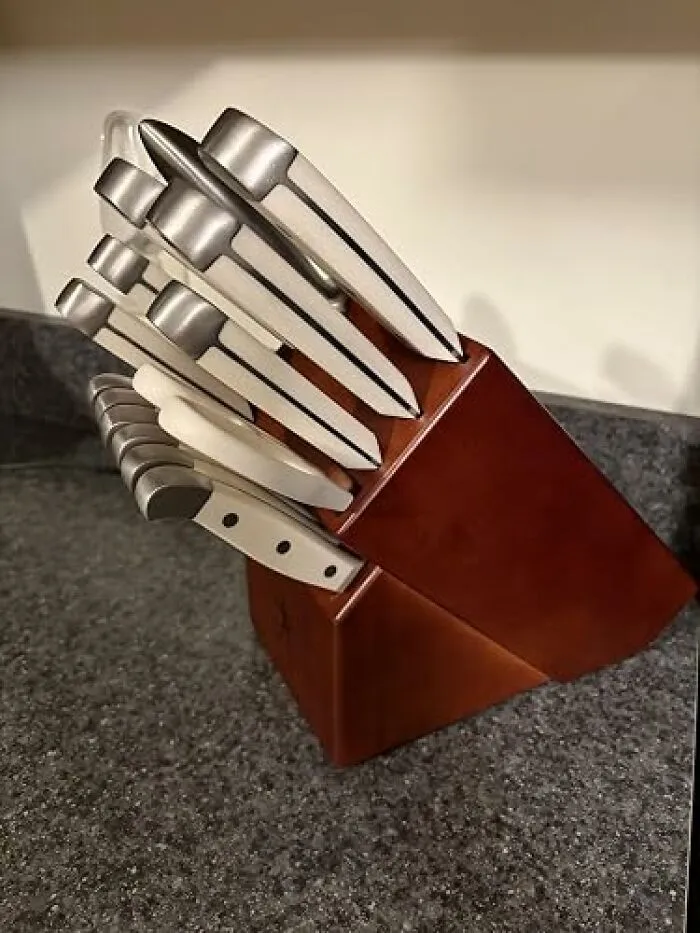 A premium kitchen knife block set, featured as Big Deal Days trending items.