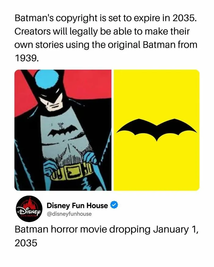 Original 1939 Batman images highlighting upcoming copyright expiration in 2035