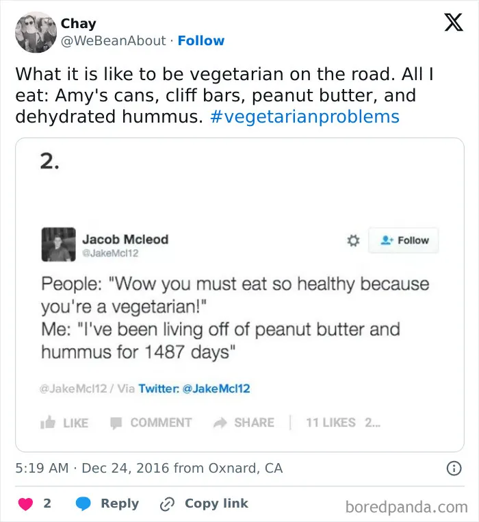65 Funny Vegetarian Tweets For Those Who Are Tired Of Explaining Their Diet For The 100th Time