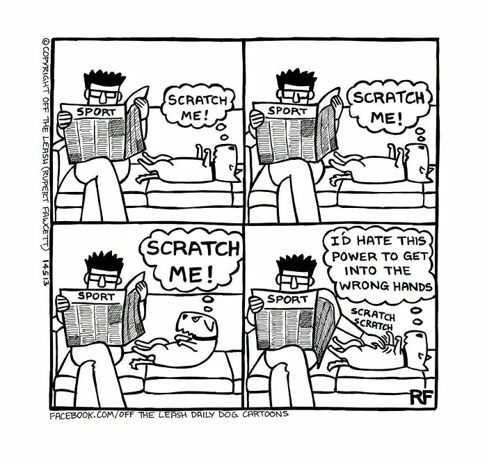 41 Funny “Off The Leash” Dog Cartoons By Rupert Fawcett That Every Dog Owner Will Relate To (New Pics)