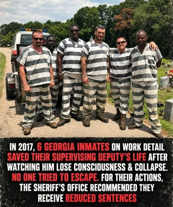 Six Georgia inmates saved deputy's life in 2017 and earned reduced sentences