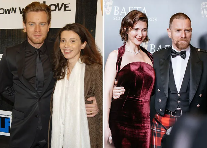 Actors posing together at awards shows wearing stylish outfits