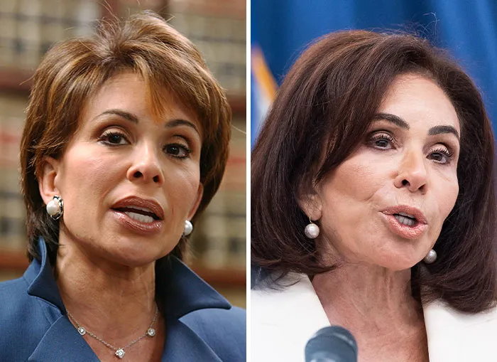 Before and after photos showing women in Trump's circle with extreme MAGA face expressions