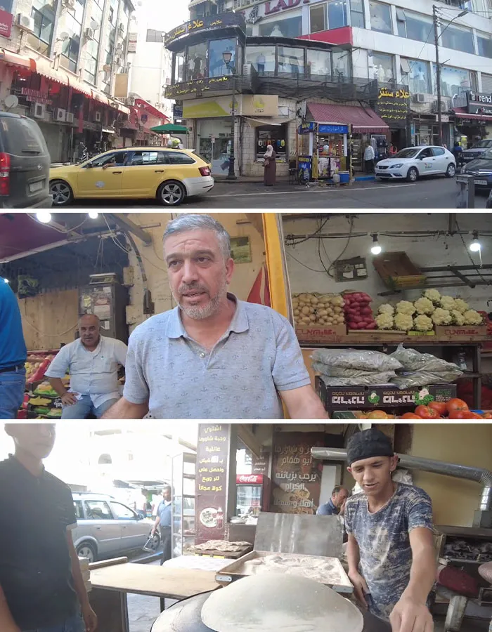 Street scene in Middle East with locals and cars showing urban dark tourism destinations