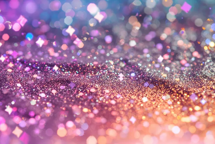 Colorful glitter background representing unhinged things to get back at ex
