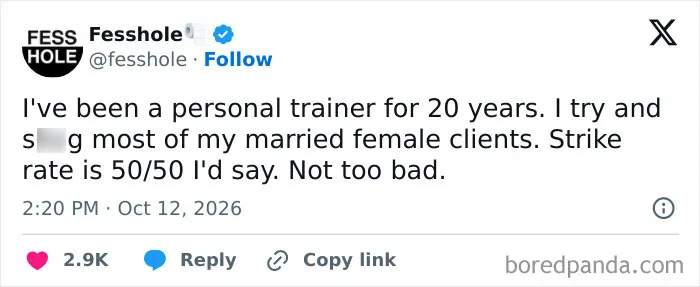 Anonymous confessions post about a personal trainer reflecting on their work and client history