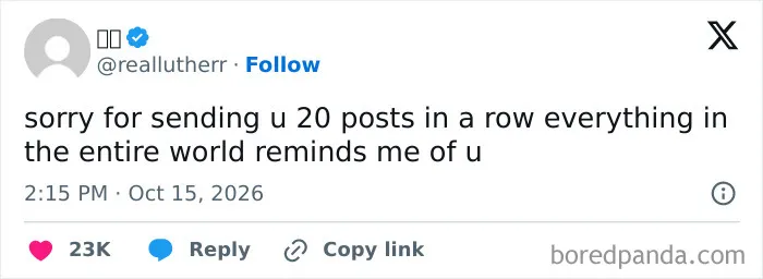 A sweet and hilarious tweet from October about spamming a friend with posts that remind them of each other.
