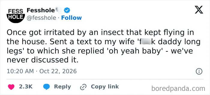 Anonymous confessions post about a funny text message miscommunication between spouses.