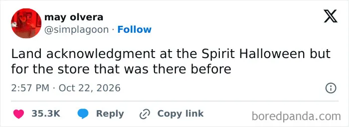 Humorous social media post celebrating spooky season and Halloween posts