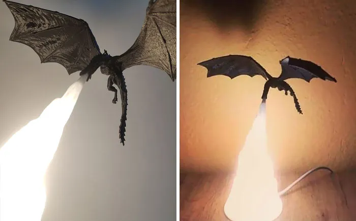 A glowing, creative dragon lamp designed and fabricated with a 3D printer.