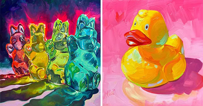 From Fried Eggs To Houseplants: This Artist Turns Everyday Subjects Into Vibrant Oil Paintings (39 Pics)