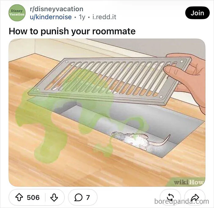 Humorous WikiHow images meme of someone opening an air vent with a dead rat smelling bad inside