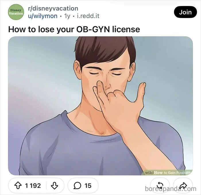 Funny WikiHow images meme showing a man closing his eyes and holding his fingers up to his nose
