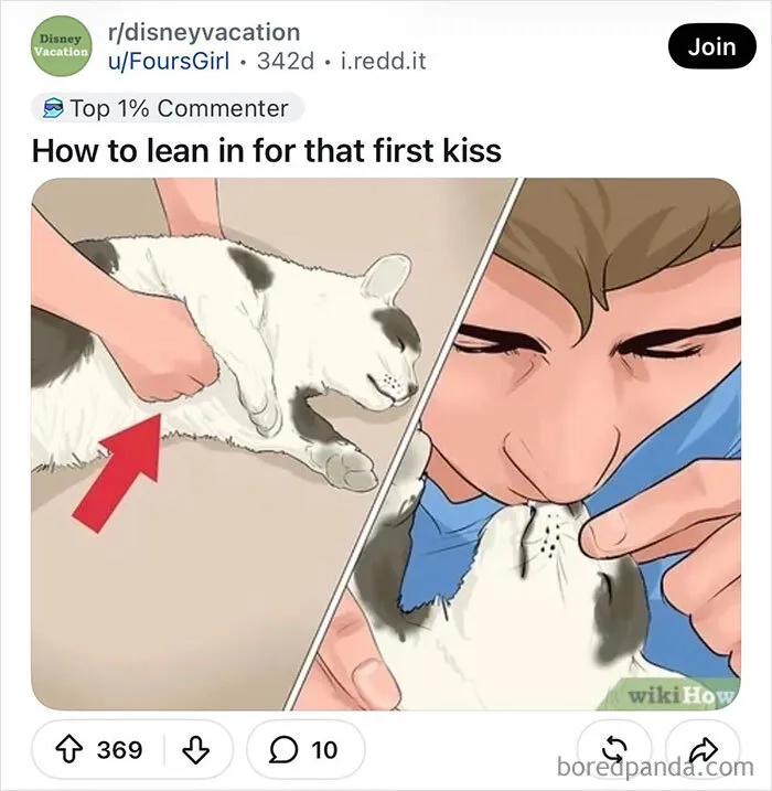WikiHow image of a person holding and kissing a cat