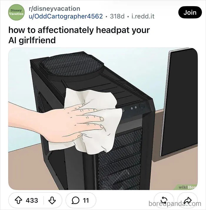 A funny WikiHow image meme showing someone wiping a computer tower with a cloth