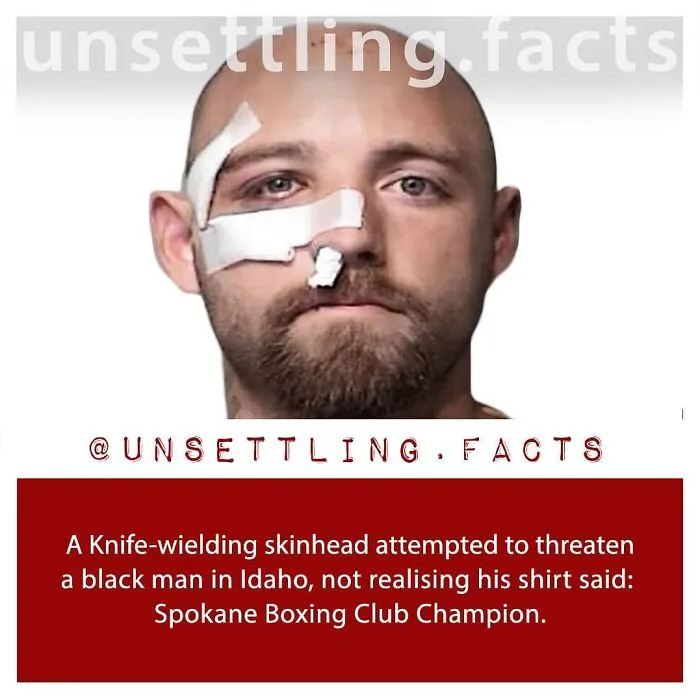 Unsettling facts: Injured face of a man with white bandages over nose and eye