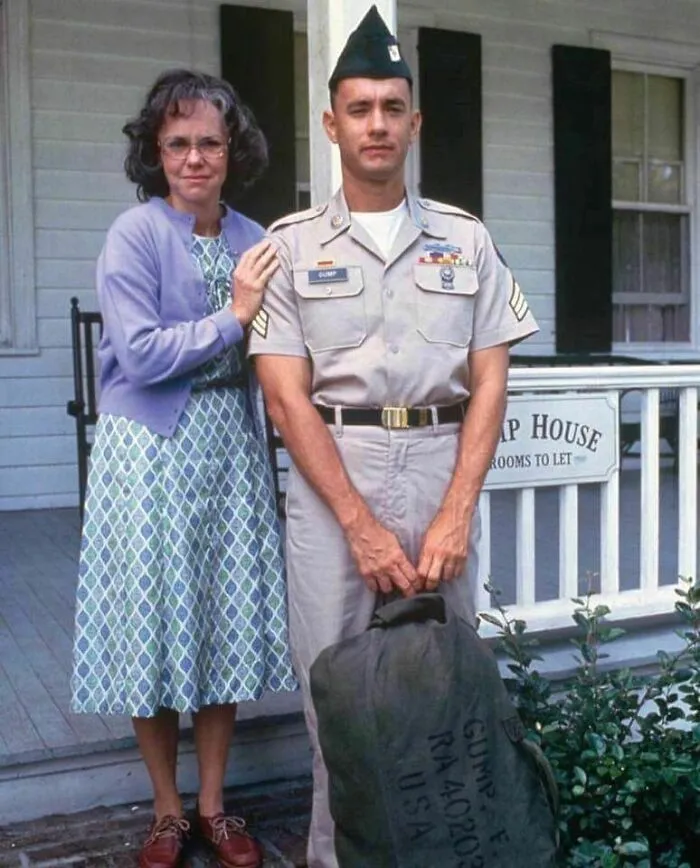 Sally Field And Tom Hanks On The Set Of Forrest Gump, 1994