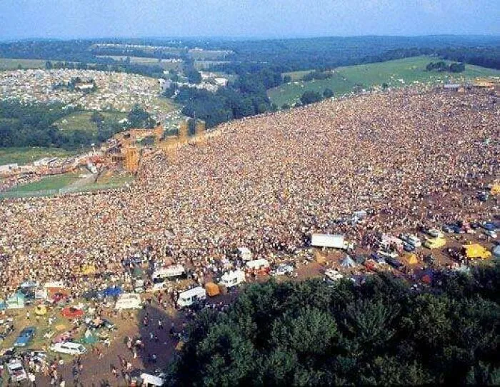 Aerial Shot Of Woodstock In 1969