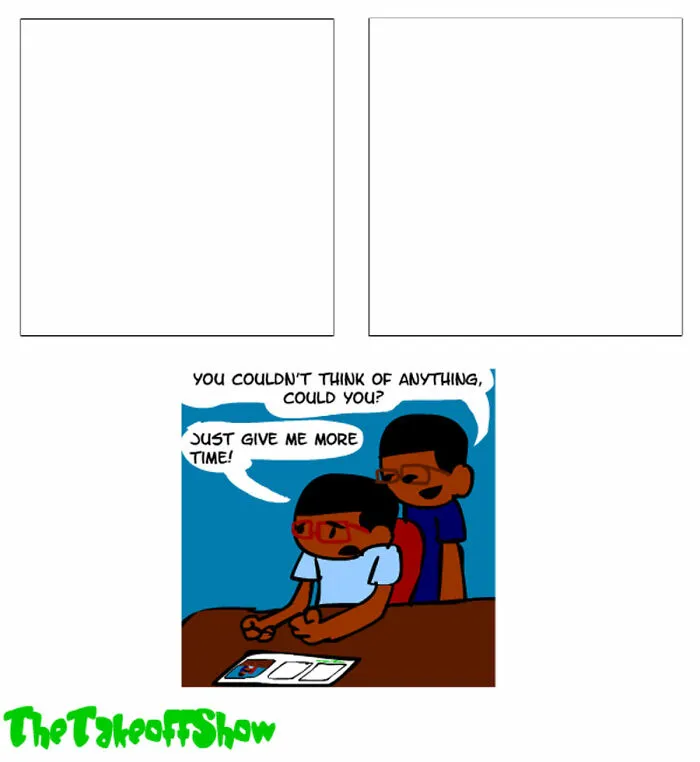Relatable comics by Mikal Malik featuring a cartoonist struggle with empty panels and lack of ideas