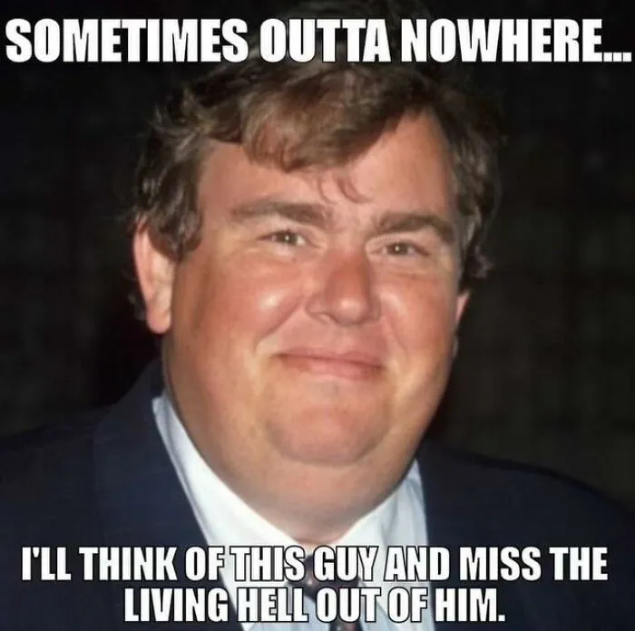 Portrait of actor John Candy, representing memorable culture and nostalgic photos of 80s kids.