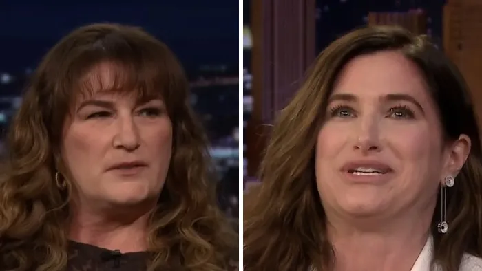 Ana Gasteyer and Kathryn Hahn side by side, showcasing their celebrity lookalikes resemblance