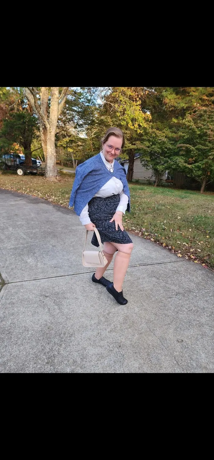 Woman dressed in an old-fashioned outfit as part of creative Halloween costumes