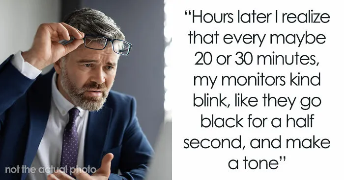 Remote Employee Notices Odd Screen Flickers After An Update, And The Explanation Is Pretty Unsettling