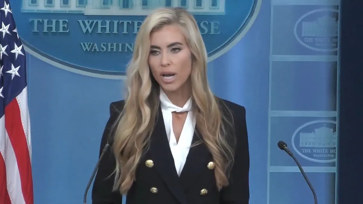 New Press Secretary Slammed Over Bizarre Slip About Her Husband At First Briefing